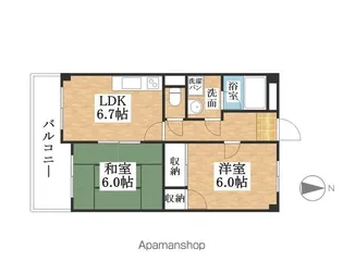 愛知県名古屋市西区香呑町4丁目【マンション】の間取り