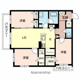 SHAMAISON PINO【202号室】の間取り