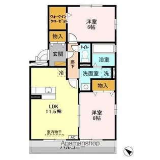 グランドソレイユ A棟【3階】の間取り