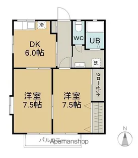 コーポデンエン【1階】の間取り