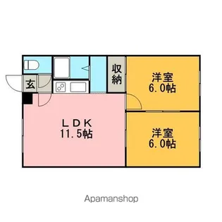 ルナコート柏陽Ⅲ【F号室】の間取り