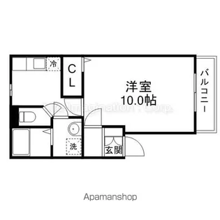 1Kの間取り画像