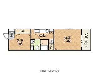アルス大手前プレミア【607号室】の間取り