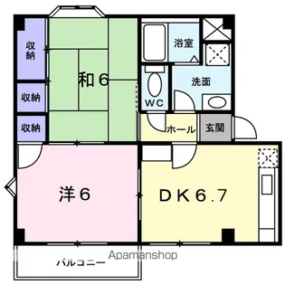 プラドール真砂C【2階】の間取り