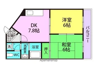 武庫之荘北アイビーコート【2階】の間取り