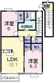 岐阜県岐阜市次木【アパート】の間取り