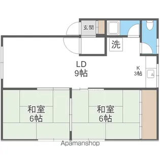 ハイツかたひら【C号室】の間取り