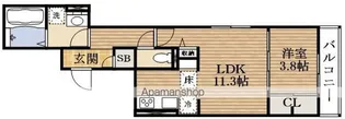 カーサルミノサ王子町(阿倍野区)【2階】の間取り