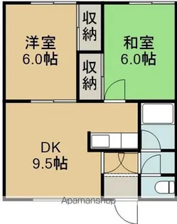 コーポオトC【B号室】の間取り