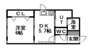 プライムアーバン大通公園Ⅱ【8階】の間取り