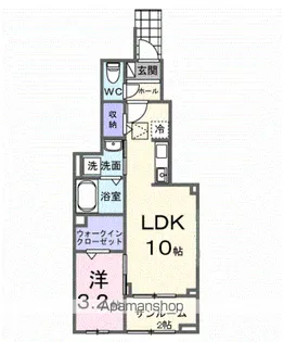フィオーレ・ショウエイ A【1階】の間取り