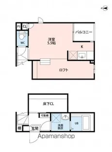 CB久留米フルール【101号室号室】の間取り