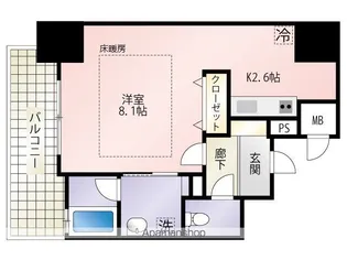 ラルステージ十日市【304号室号室】の間取り