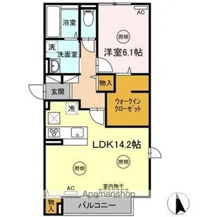 レセンテBB【1階】の間取り