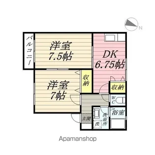 メープル湊B【2階】の間取り
