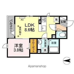 DーSTYLE境【2階】の間取り