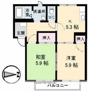 フレグランスA・S D棟【1階】の間取り