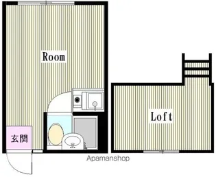 ハイツ梅里【1F-2号室】の間取り
