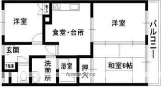 サンパレス21忠岡A棟【105号室】の間取り