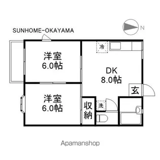 ティファニーⅡ【2階】の間取り