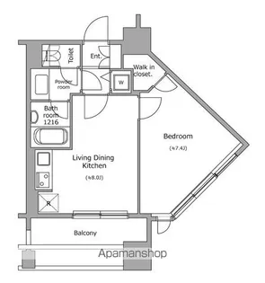 レジディア市ヶ谷【11階】の間取り