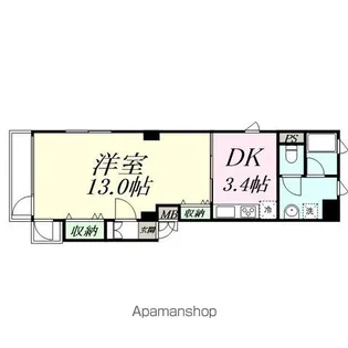 レジデンス勾当台【402号室】の間取り