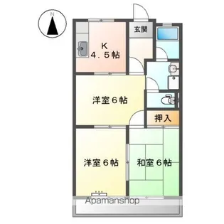 サンシティ森本【2階】の間取り
