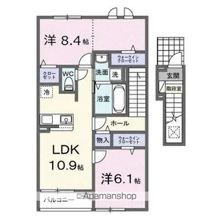 香川県高松市上林町【アパート】の間取り