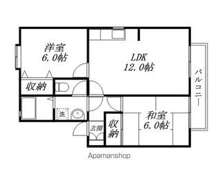 コートパル守山【1階】の間取り