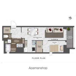 シーズンフラッツ東十条【14階】の間取り