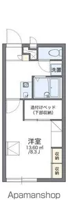 レオパレス際波【204号室】の間取り