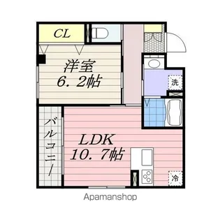 CASA RIVIERA(カーサ リヴィエラ)【1階】の間取り