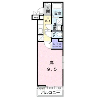 シャン・ド・フルール【2階】の間取り