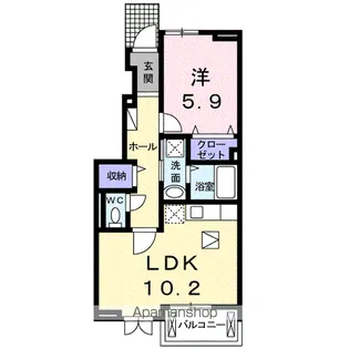 ヴィラクロエⅢ【1階】の間取り