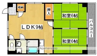 コーポ朋栄【4階】の間取り