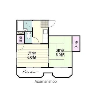 シャルルコーポ紫原【4階】の間取り