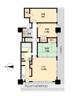 レジディアタワー仙台【11階】の間取り