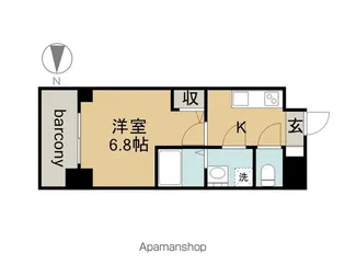 オーキッドレジデンス鶴舞(旧 S−RESIDENCE鶴舞)【9階】の間取り