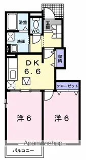 サングリーンハイツA【1階】の間取り