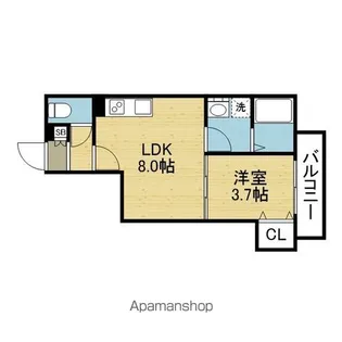 D PORTA REFINARD【202号室】の間取り