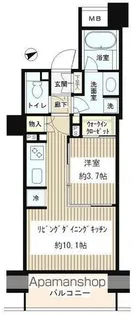 パークホームズ目黒リバーサウスアーバンレジデンス【8階】の間取り
