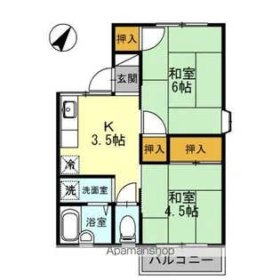 サニーホームズオザキ【2階】の間取り