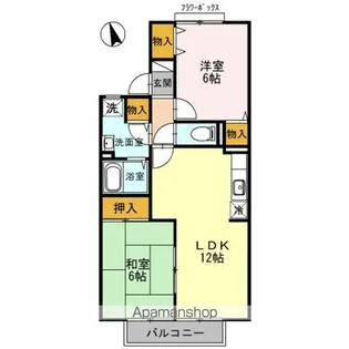 シャルマン平原 E棟【1階】の間取り