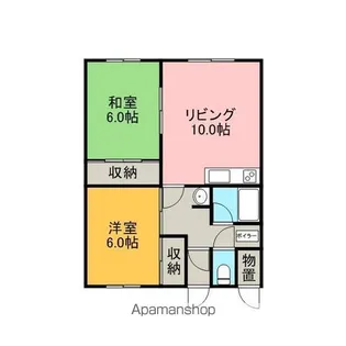 宝来コーポ【6号室】の間取り