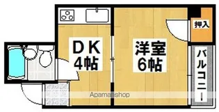 シャンクレール御陵前【4階】の間取り