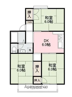瀬戸ハイツAB【B202号室】の間取り