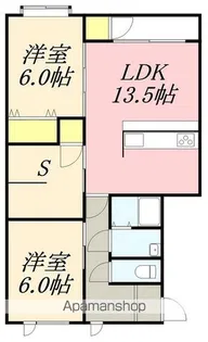 コーポ函館Ⅶ【103号室】の間取り