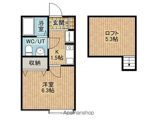 ツインライト大麻【102号室】の間取り