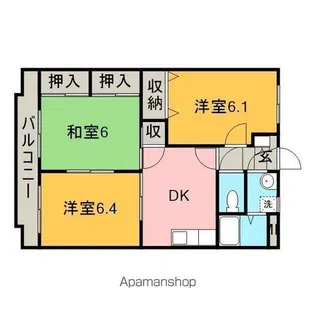 コンフォート・Α【102号室】の間取り