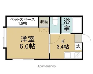 ハイツコスモス【104号室】の間取り